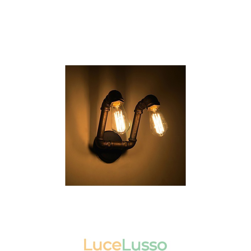 Lampada da parete retrò in metallo per caffetteria