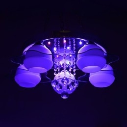 Telecomando 5 luci con luce da soffitto moderna blu rossa da montare a filo