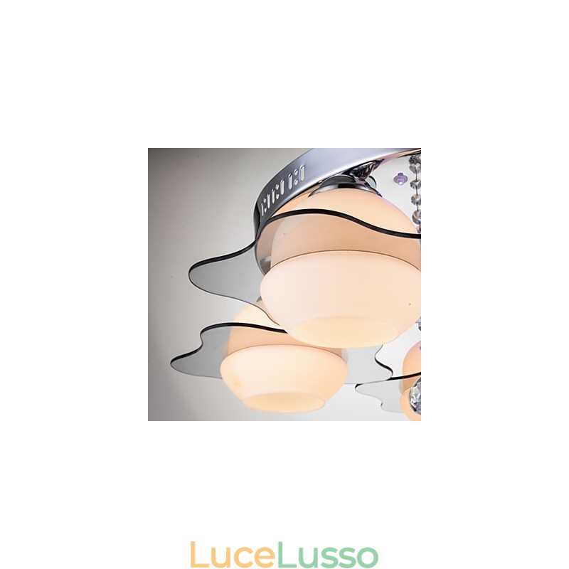 Telecomando 5 luci con luce da soffitto moderna blu rossa da montare a filo