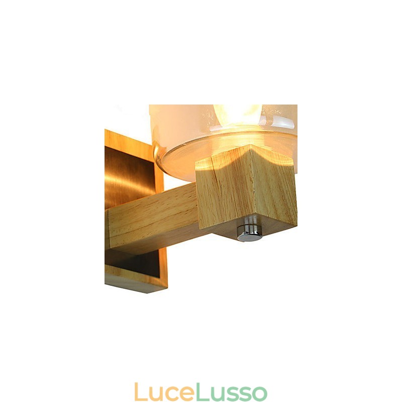 Applique da parete Mini Style Tradizionale Classico Legno Bambù