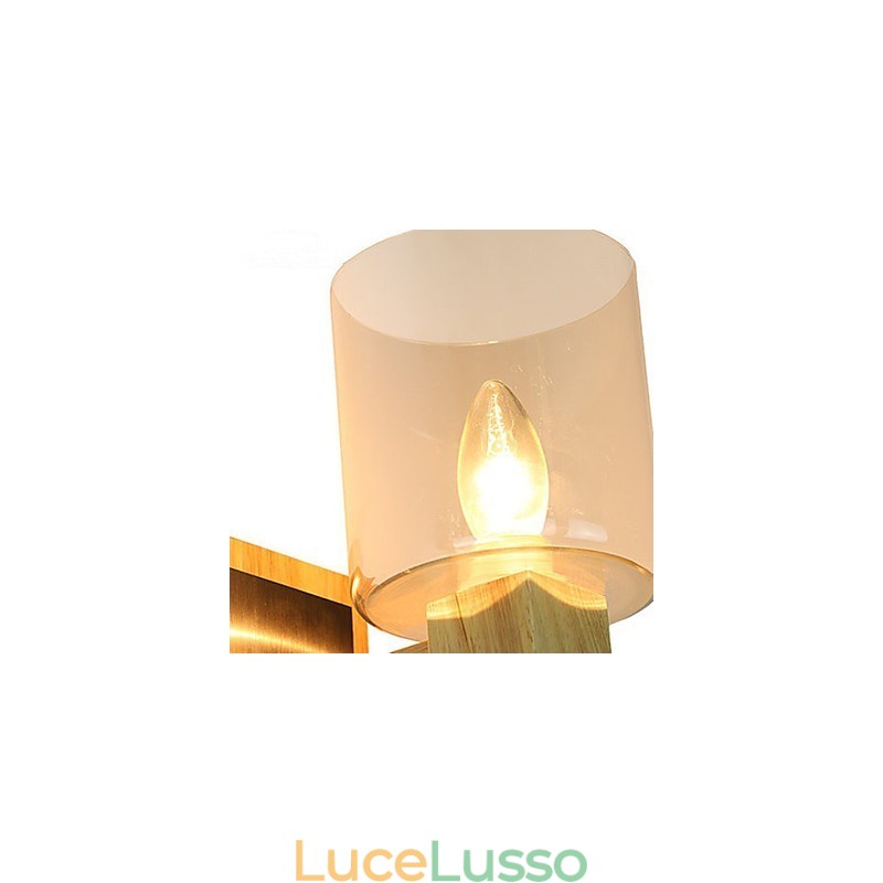 Applique da parete Mini Style Tradizionale Classico Legno Bambù