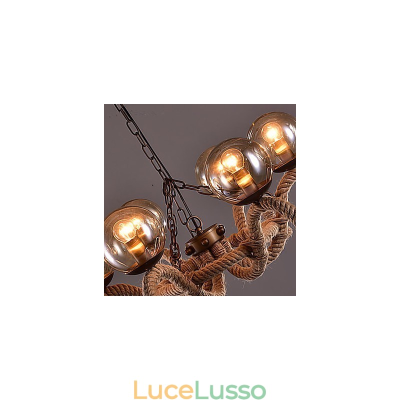 Lampadario Mini Stile Vintage Metallo