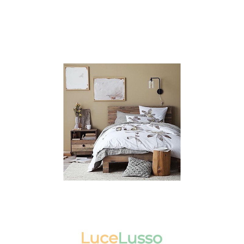 Applique moderna con paralume in vetro a tamburo