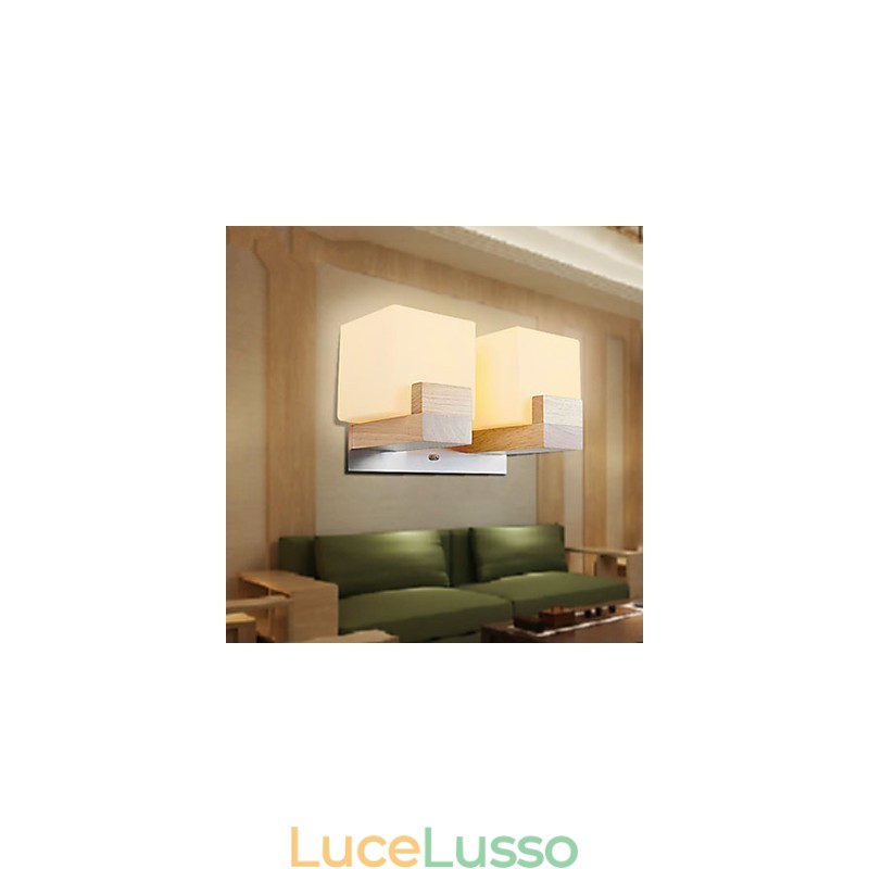 Applique da parete Mini Style Tradizionale Classico Legno Bambù