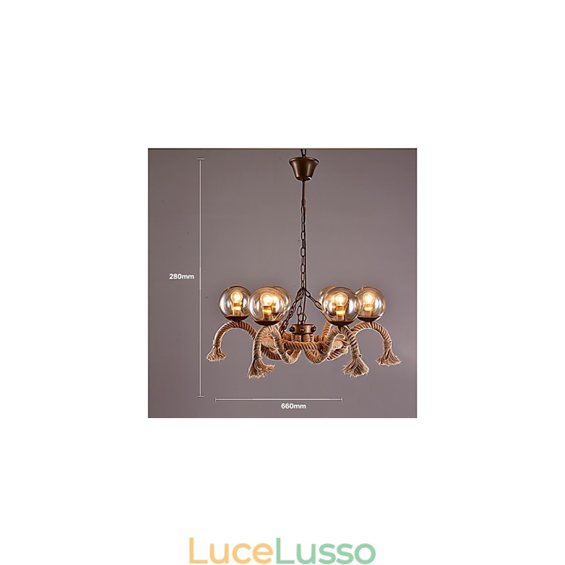 Lampadario Mini Stile Vintage Metallo