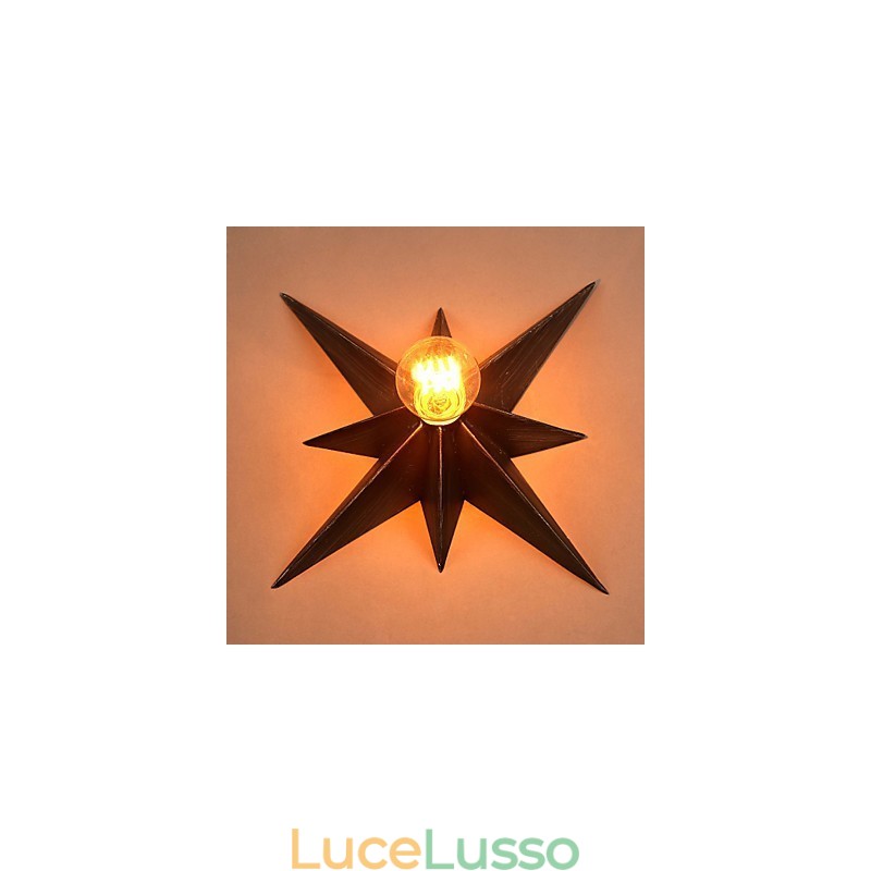 Breve illuminazione a stella a cinque punte personalizzata moderna applique da parete lampade per l'alloggiamento dei bambini
