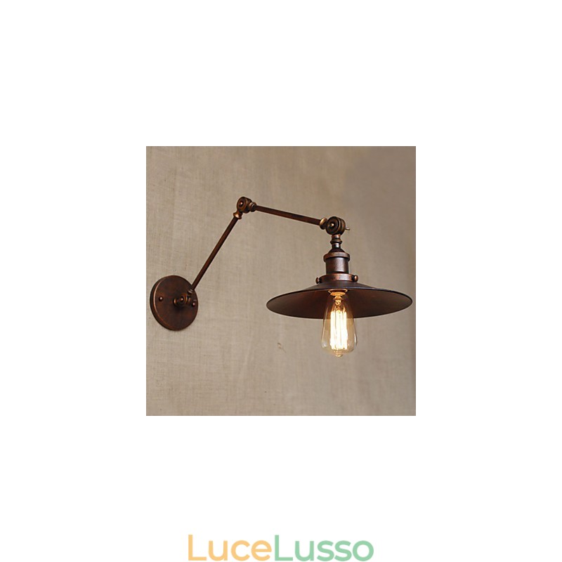Applique da parete Lampade a sospensione Lampade da lettura da parete Mini Style Rustic Lodge Metallo