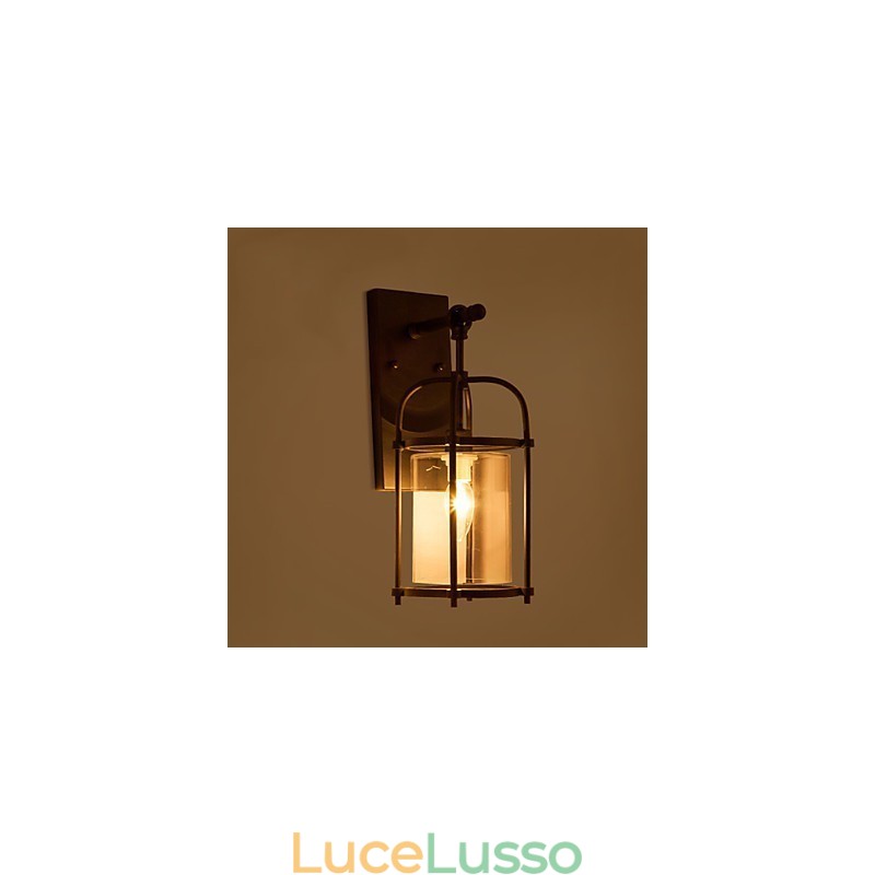 Lampade creative dall'aspetto industriale, lampade da parete in stile nordamericano con lampadina Edison Flute, luci decorative per bar all'interno