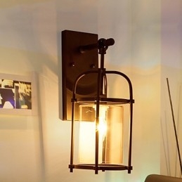 Lampade creative dall'aspetto industriale, lampade da parete in stile nordamericano con lampadina Edison Flute, luci decorative per bar all'interno