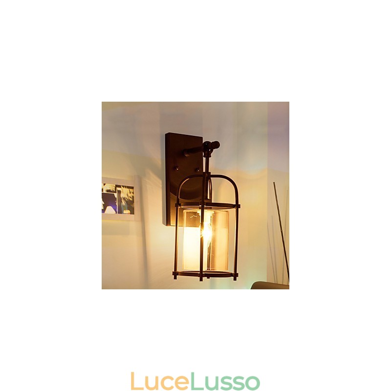 Lampade creative dall'aspetto industriale, lampade da parete in stile nordamericano con lampadina Edison Flute, luci decorative per bar all'interno