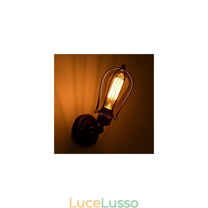 Applique da parete in metallo stile lusso 1 luce