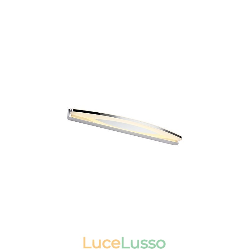 Lampada a specchio in acciaio inox e acrilico