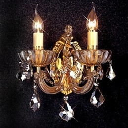 Elegante applique in cristallo con 2 luci