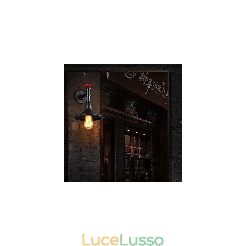Mini Applique 1 Luce Concise Crema Ferro