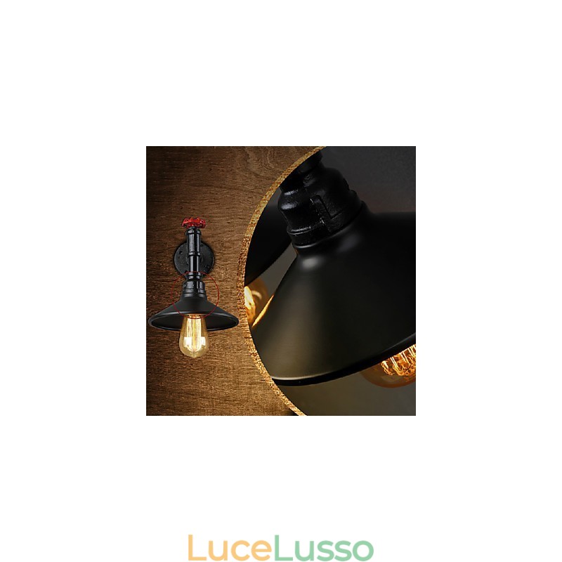 Mini Applique 1 Luce Concise Crema Ferro