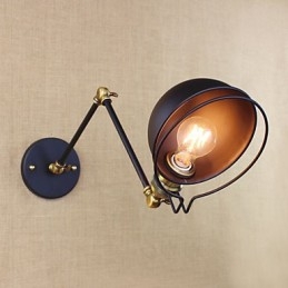 Applique da parete Lampade a sospensione Lampade da lettura da parete Mini Style Rustic Lodge Metallo