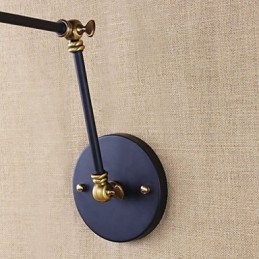 Applique da parete Lampade a sospensione Lampade da lettura da parete Mini Style Rustic Lodge Metallo