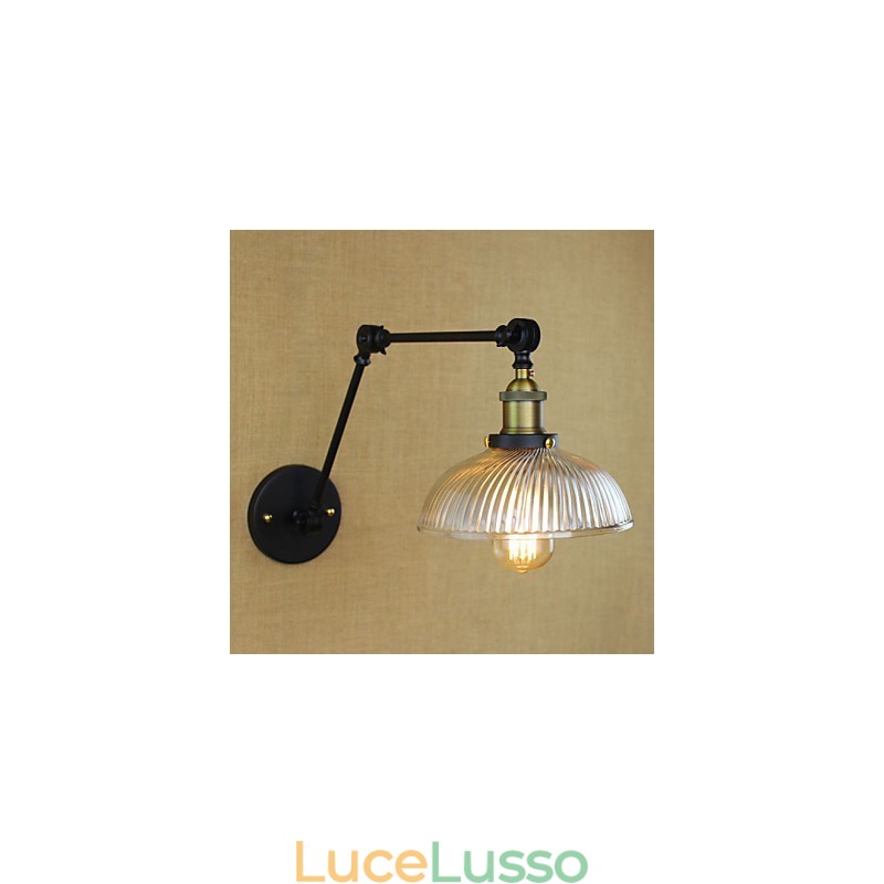 Applique da parete Lampade a sospensione Lampade da lettura da parete Mini Style Rustic Lodge Metallo