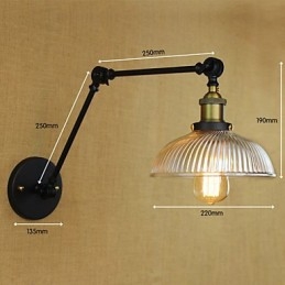Applique da parete Lampade a sospensione Lampade da lettura da parete Mini Style Rustic Lodge Metallo