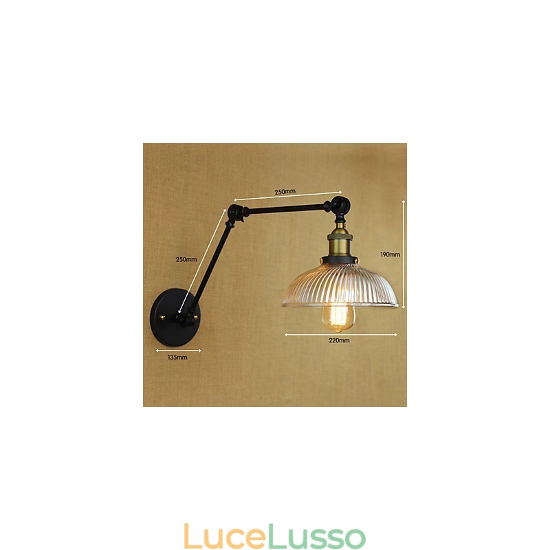 Applique da parete Lampade a sospensione Lampade da lettura da parete Mini Style Rustic Lodge Metallo