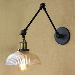 Applique da parete Lampade a sospensione Lampade da lettura da parete Mini Style Rustic Lodge Metallo