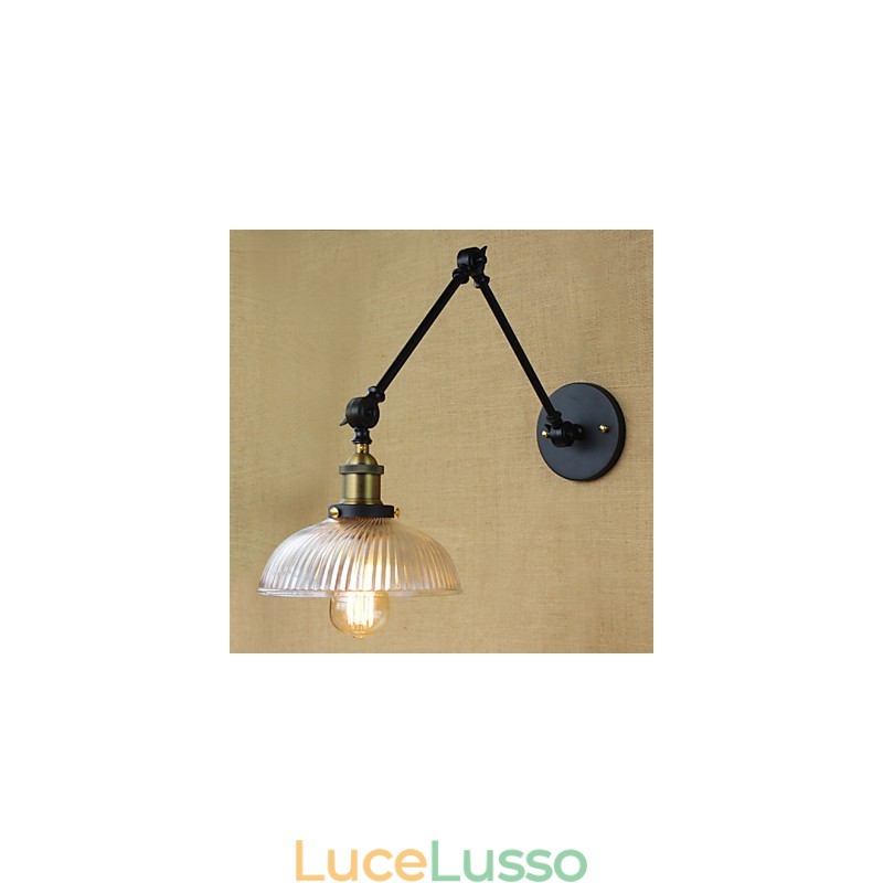Applique da parete Lampade a sospensione Lampade da lettura da parete Mini Style Rustic Lodge Metallo
