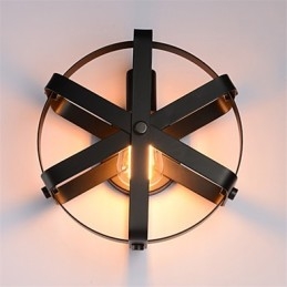 Nuovo stile vintage industriale rotondo applique da parete balcone loft ingresso corridoio camera da letto lampada da parete