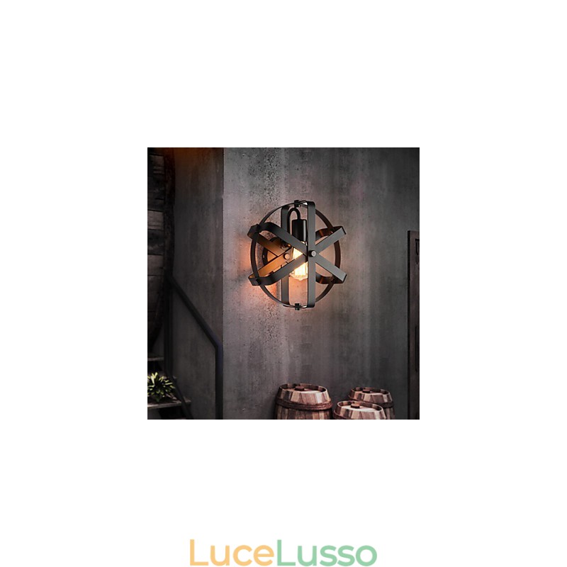 Nuovo stile vintage industriale rotondo applique da parete balcone loft ingresso corridoio camera da letto lampada da parete