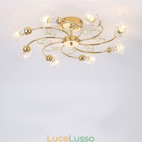 Luci artistiche in alluminio a filo con cristalli Luci artistiche in alluminio a filo con cristalli