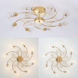 Luci artistiche in alluminio a filo con cristalli