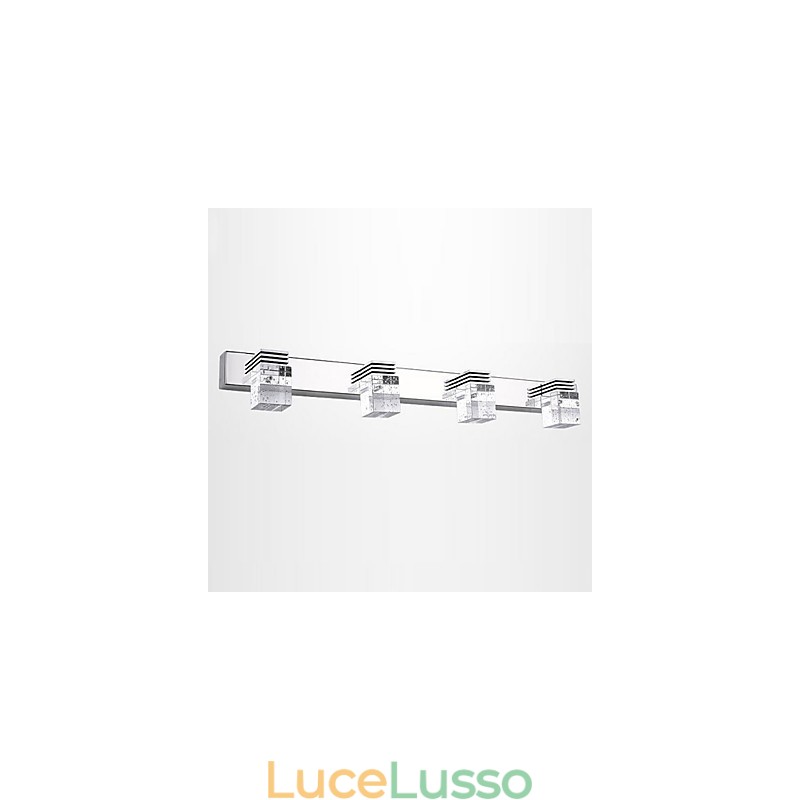 Applique da parete Illuminazione per il bagno Wall Washer Cristallo Mini Stile Moderno Contemporaneo Metallo
