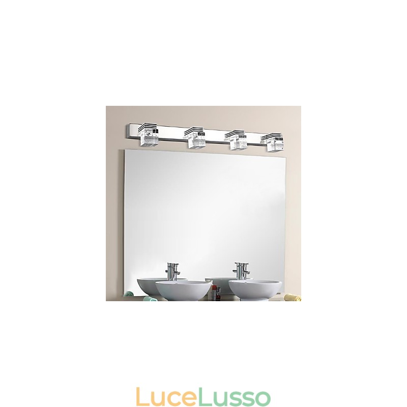 Applique da parete Illuminazione per il bagno Wall Washer Cristallo Mini Stile Moderno Contemporaneo Metallo