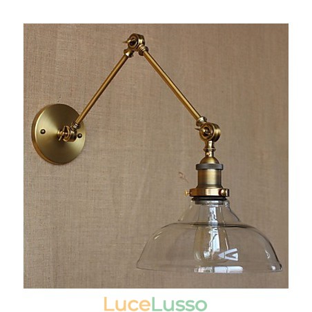 Lampada da parete decorativa moderna in vetro e bronzo stile LOFT Lampada da parete decorativa moderna in vetro e bronzo stile LOFT