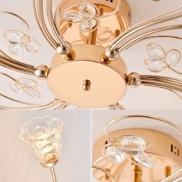 Luci artistiche in alluminio a filo con cristalli