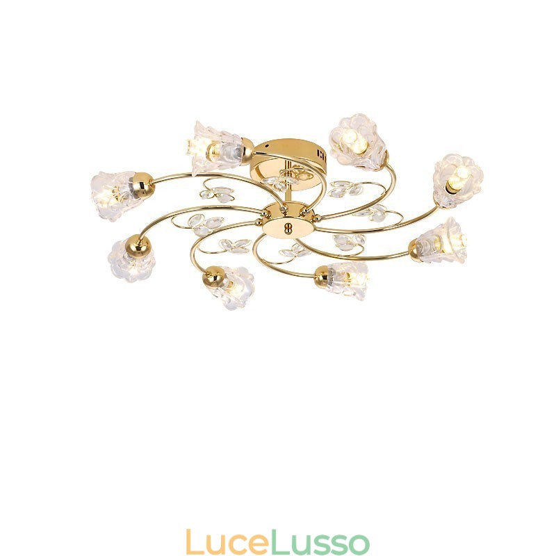 Luci artistiche in alluminio a filo con cristalli