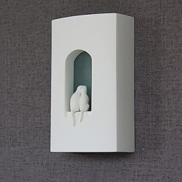 Lampada da parete moderna bianca e alla moda, lampada da comodino, lampada da parete con specchio, lampada da parete per camera da letto