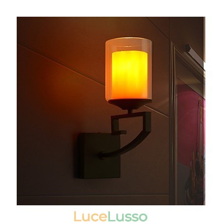 Lampada da parete a testa singola semplice in vetro retrò Applique da parete in cristallo moderno contemporaneo in metallo Lampada da parete a testa singola semplice in vetro retrò Applique da parete in cristallo moderno contemporaneo in metallo