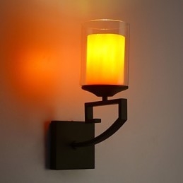 Lampada da parete a testa singola semplice in vetro retrò Applique da parete in cristallo moderno contemporaneo in metallo