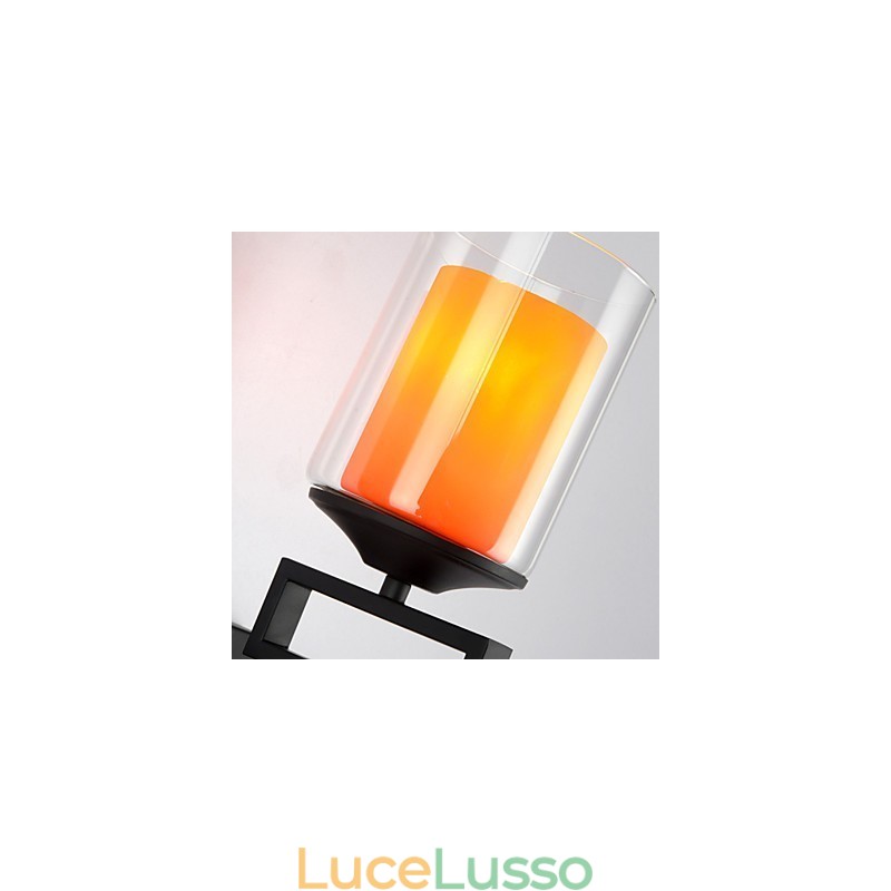 Lampada da parete a testa singola semplice in vetro retrò Applique da parete in cristallo moderno contemporaneo in metallo