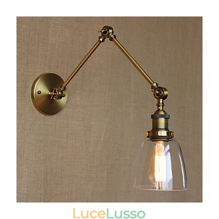 Retro Vintage Esclusivo Hotel Lobby Camera da letto Comodino RACK Antico Bronzo Decorativo Applique da Parete