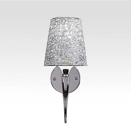 Lampada da comodino in argento, lampade da parete, trappola idraulica, sfondo, specchio, luce