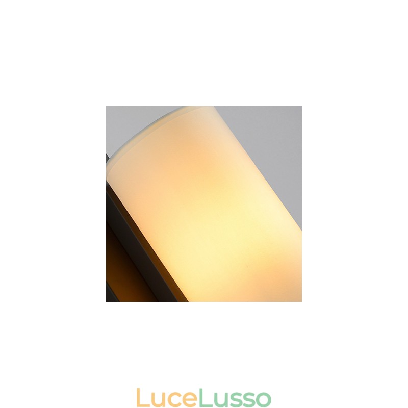 Lampada antica in stile americano moderno per soggiorno, camera da letto, camere d'albergo, lampada da parete in tessuto bianco