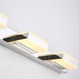 Lampada a specchio quadrata in acciaio inox e acrilico