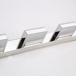 Lampada a specchio quadrata in acciaio inox e acrilico