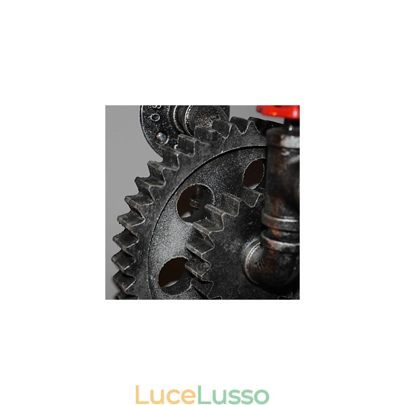 Lampada da parete creativa in ferro per corridoio del bar del ristorante Lampada da parete Loft Industrial Gear Personalità per fare i vecchi tubi dell'acqua