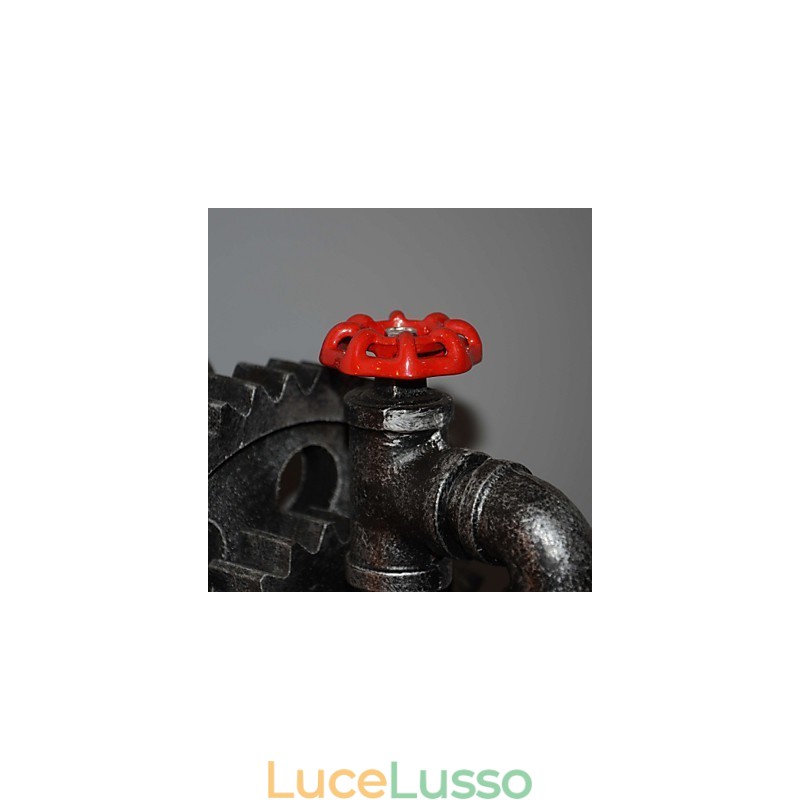 Lampada da parete creativa in ferro per corridoio del bar del ristorante Lampada da parete Loft Industrial Gear Personalità per fare i vecchi tubi dell'acqua