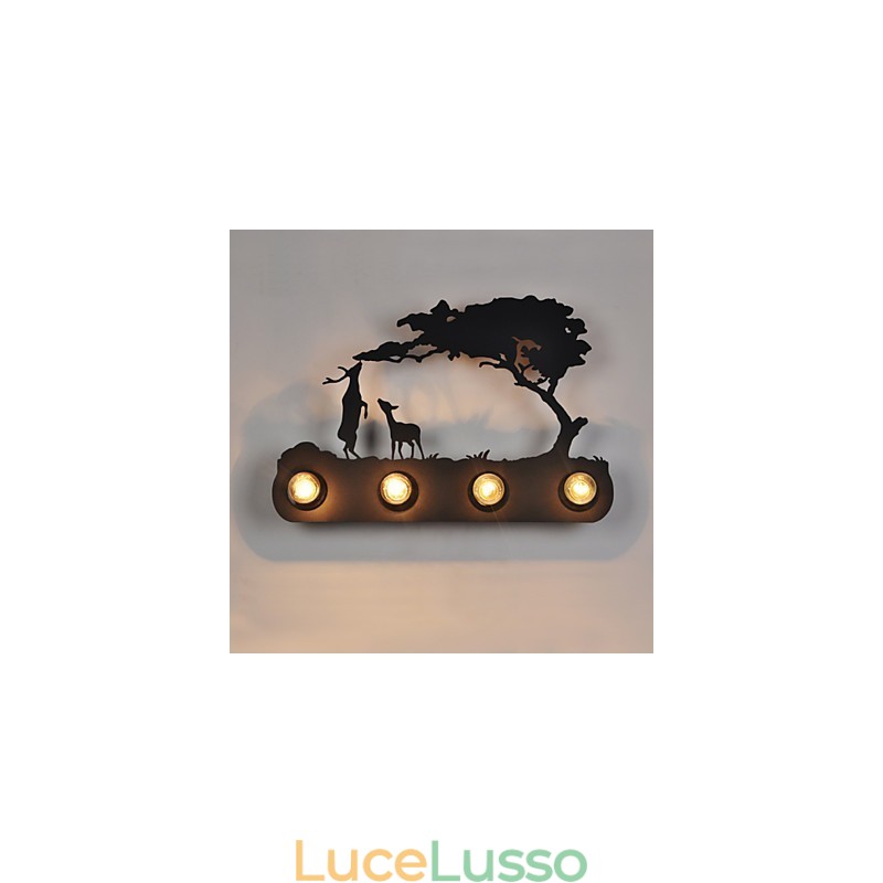 4 luci American Village Pastoral LOFT Style Camera da letto corridoio Ferro Retro Applique