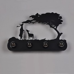 4 luci American Village Pastoral LOFT Style Camera da letto corridoio Ferro Retro Applique