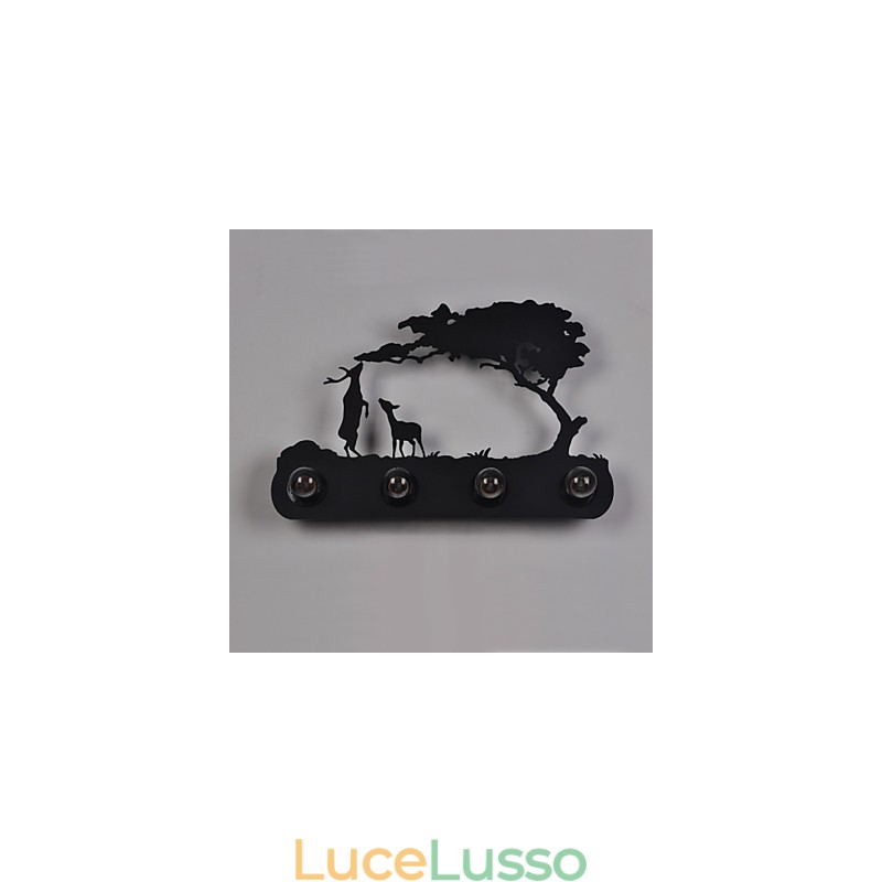 4 luci American Village Pastoral LOFT Style Camera da letto corridoio Ferro Retro Applique