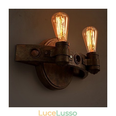 Lampada da parete creativa americana che restaura i modi antichi in ferro battuto con machete a luna piena Lampada da parete creativa americana che restaura i modi antichi in ferro battuto con machete a luna piena